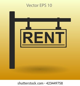 signboard rent vector illustration