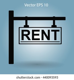 signboard rent vector illustration