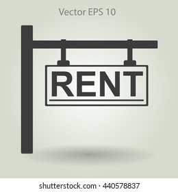 signboard rent vector illustration