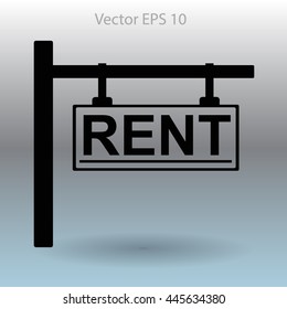 signboard rent vector illustration