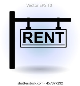 signboard rent vector illustration