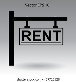 signboard rent vector illustration