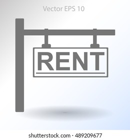 signboard rent vector illustration