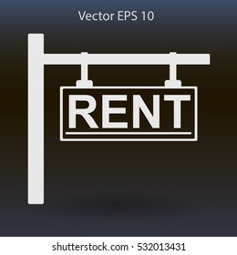 signboard rent vector illustration