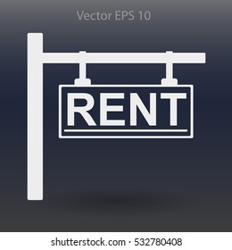 signboard rent vector illustration