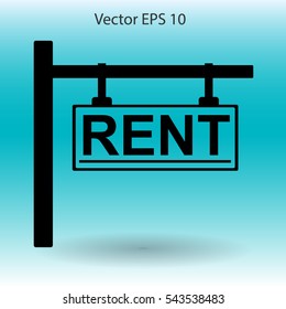 signboard rent vector illustration