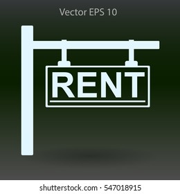 signboard rent vector illustration
