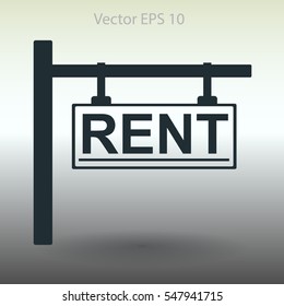 signboard rent vector illustration