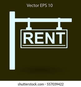 signboard rent vector illustration