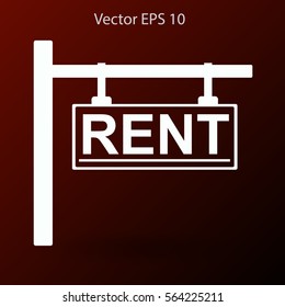 signboard rent vector illustration