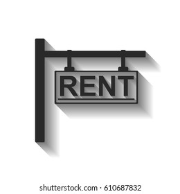 signboard rent vector illustration