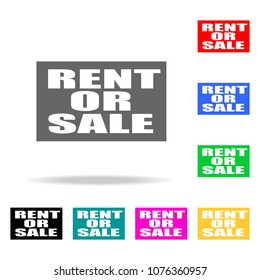 signboard sale and letting icon. Elements of real estate in multi colored icons. Premium quality graphic design icon. Simple icon for websites, web design, mobile app on white background