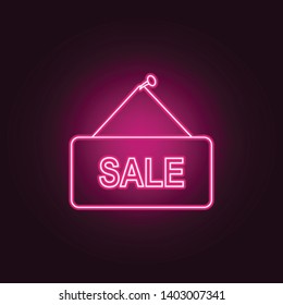 signboard sale neon icon. Elements of Sale set. Simple icon for websites, web design, mobile app, info graphics