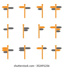 signboard set vector in color illustration