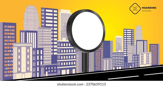 Signboard shop Mock up Circle shape Blank Logo signage Retail
Hoarding billboard