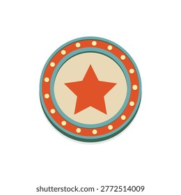 signboard with star and lamp for element design