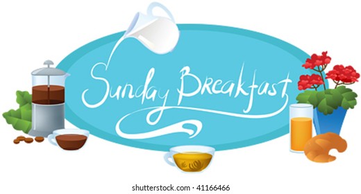 signboard of sunday breakfast