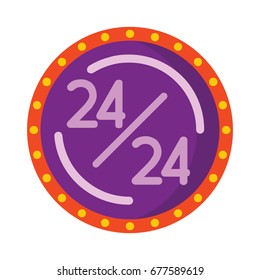   signboard with text for working hours design vector illustration isolated on white background