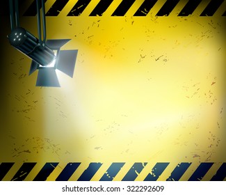 Signboard - under construction. Vector illustration.