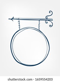 signboard vector art line isolated doodle illustration