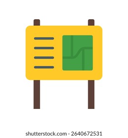 Signboard Vector Design for Trail Direction and National Park Info. Wooden hiking marker illustration, forest and route guidance icon
