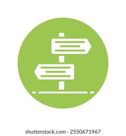 Vector de letrero Glyph Circle. Archivo Eps 10