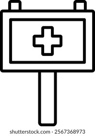 Signboard vector icon. Can be used for printing, mobile and web applications.