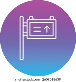 Signboard vector icon. Can be used for printing, mobile and web applications.