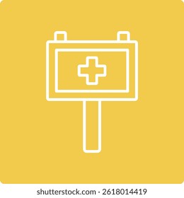 Signboard vector icon. Can be used for printing, mobile and web applications.