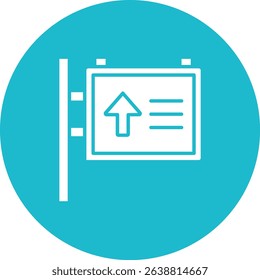 Signboard vector icon. Can be used for printing, mobile and web applications.