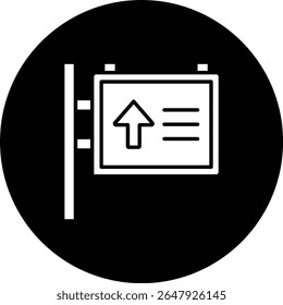 Icono de Vector de letrero. Se puede utilizar para aplicaciones de impresión, móviles y de Web.