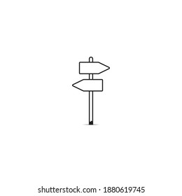 Icono del vector del cartón de señales Pictograma aislado simple.