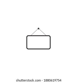 Icono del vector del cartón de señales Pictograma aislado simple.