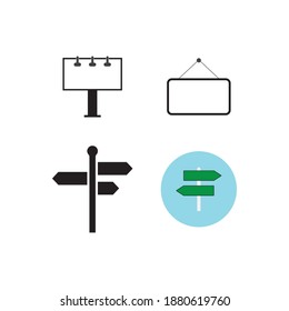 Icono del vector del cartón de señales Pictograma aislado simple.