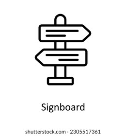 Signboard  vector    outline Icon Design illustration. Agriculture  Symbol on White background EPS 10 File