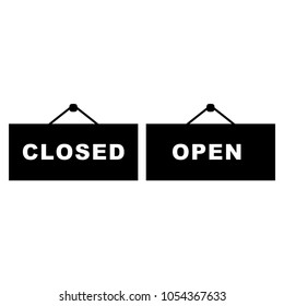 Signboards are open and closed