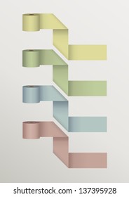 Signboards of paper rolls
