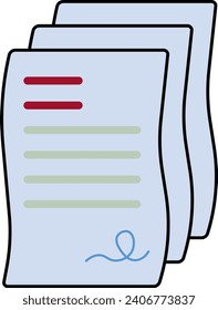 Signed Agreement or Document Illustration