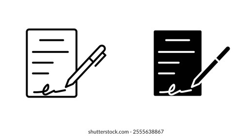 Signed contract icons for app and websites.