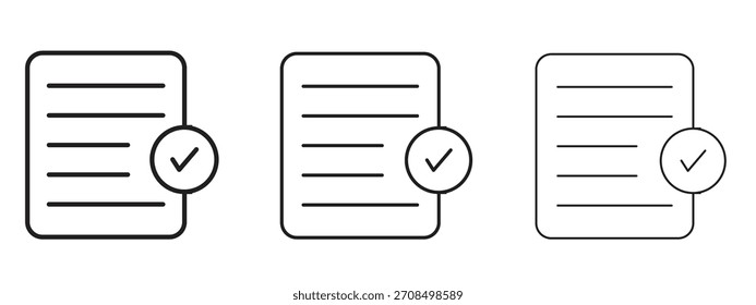 Iconos de contrato firmados. Colección de ícono de Vector perfecto de píxeles