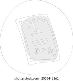 Un contrato firmado para hacer un acuerdo 