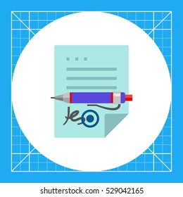 Signed Contract with Seal Icon