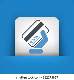 Signed credit card icon