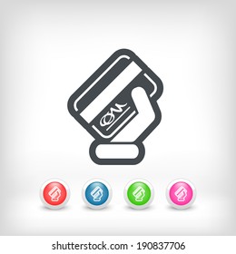 Signed credit card icon