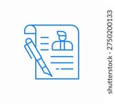 signed document icon sign vector
