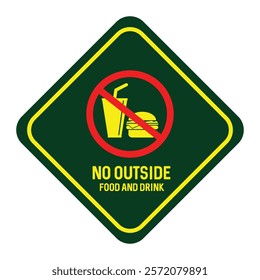 Signed no outside food and drink at the club