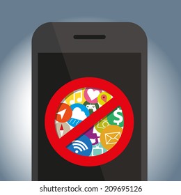 Signes icon do not use mobile phone