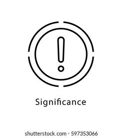 Significance Vector line Icon 