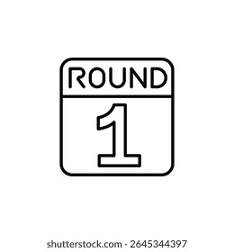 Símbolo Isolado de Primeira Rodada do Estágio Inicial na Camada Transparente