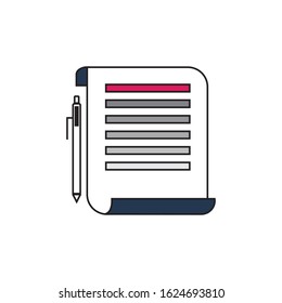 Signing Agreement icon flat design
